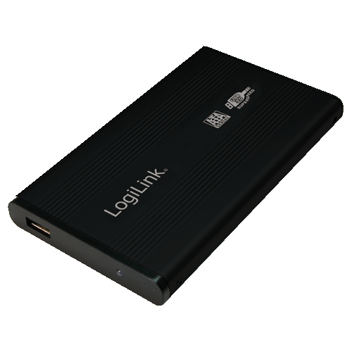 2,5 Extern. Encl. USB 3.0/SATA, black, ALU – LogiLink