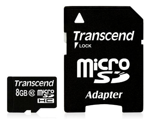 Transcend Premium - Flashgeheugenkaart (Adapter voor microSDHC naar SD inbegrepen) - 8 GB - Class 10 - 133x - microSDHC – Transcend Information UK LTD