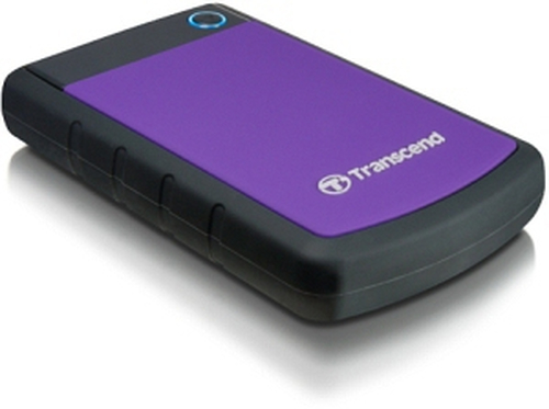 Transcend StoreJet 25H3P - Vaste schijf - 1 TB - extern (draagbaar) - 2.5 - USB 3.0 - 5400 tpm -buffer: 8 MB - felpaars – Transcend Information UK LTD