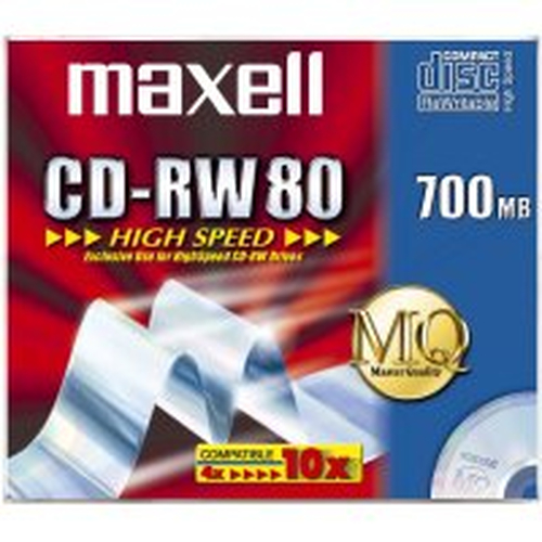 Maxell 626001 CD Rewritable Media - CD-RW - 10x - 700 MB - 10 Pa – Maxell