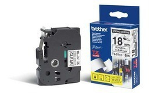 Tape Black On Clear 18mm – Brother