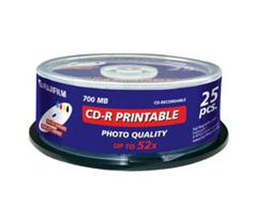 FUJI CD-R PRINTABLE SPINDLE 25 PACK 700MB 52X – Fujifilm