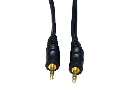 2M BLACK 3.5MM STEREO M - M CABLE GOLD – Cables Direct