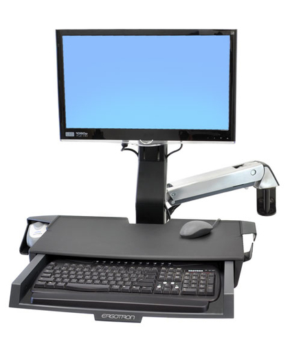 SV SIT STAND COMBO ARM WORKSURFACE POLISHED – Ergotron
