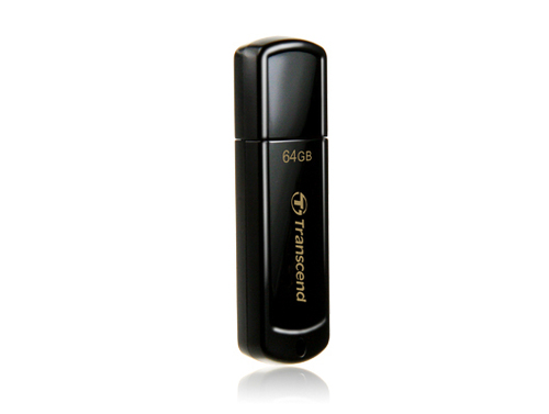 Transcend JetFlash 350 - USB-flashstation - 64 GB - USB 2.0 - zwart – Transcend Information UK LTD