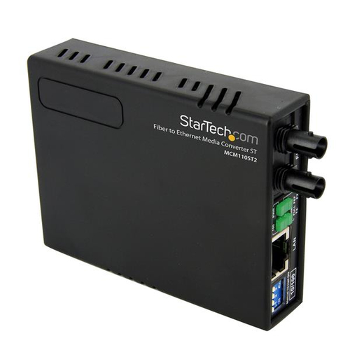 StarTech.com 10/100 Multi-Mode Glasvezel Ethernet Converter ST 2 km - Glasvezel mediaconverter - 100Mb LAN - 10Base-T, 100Base-FX, 100Base-TX - RJ-45 / ST multimodus - maximaal 2 km - 1310 nm – StarTech.com
