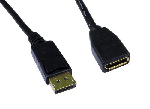 2M D-PORT M-F BLK + GLD CONNECTORS – Cables Direct