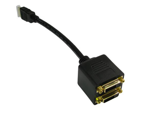 HDMI MALE-2X DVI FEMALES-STUBB ADA – Cables Direct