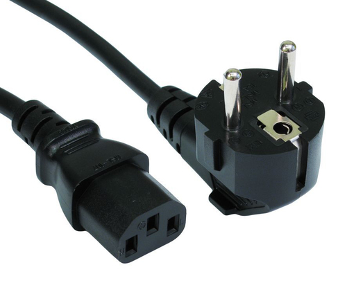 1.8M EU CEE 7/7 - C13 BLACK POWER CABLE – Cables Direct