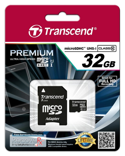 Transcend - Flashgeheugenkaart - 32 GB - UHS Class 1 / Class10 - microSDHC – Transcend Information UK LTD