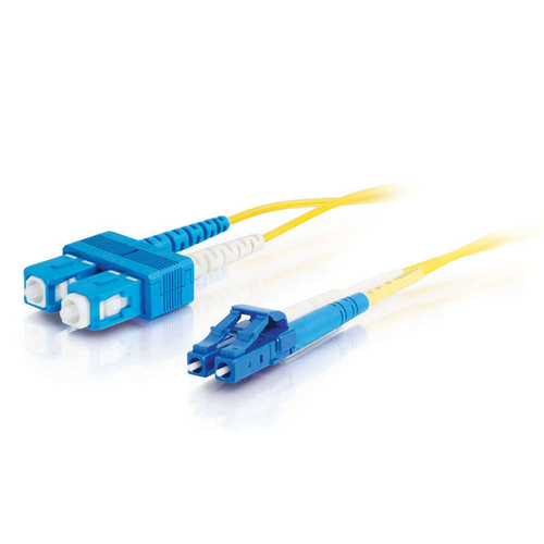 1m LC-SC 9/125 OS1 Duplex Singlemode PVC Fibre Optic Cable (LSZH) - Yellow9/125 micron cable for Gigabit Ethernet applications where protection from toxic and corrosive gases is critical – Legrand