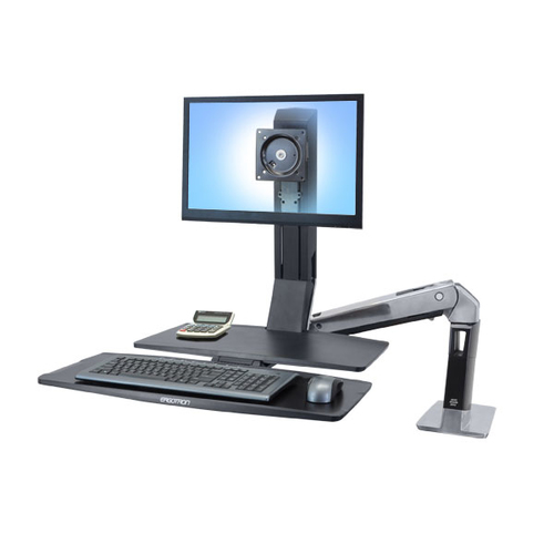 WORKFIT-A II LD 5 IN POLISHED ALUMUM – Ergotron
