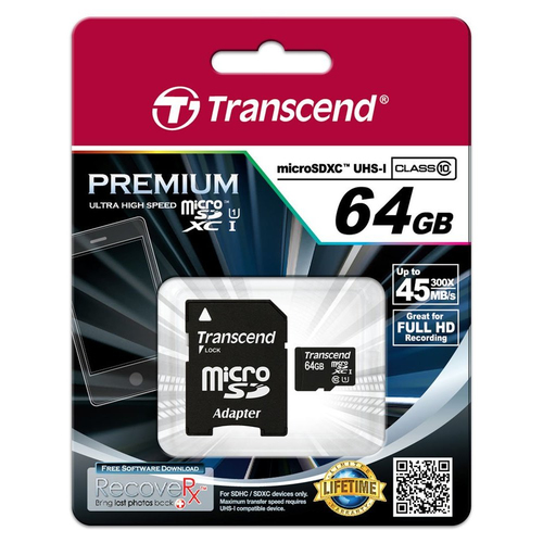 SDHC MICRO UHS-1 64GB CLASS 10 – Transcend Information UK LTD