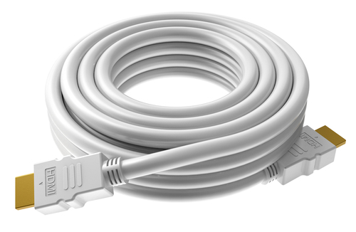 VISION Professional installation-grade HDMI cable - LIFETIME WARRANTY - 4K - HDMI version 2.0 - gold plated connectors - ethernet - HDMI (M) to HDMI (M) - outer diameter 7.3 mm - 28 AWG - 0.5 m - white – Vision