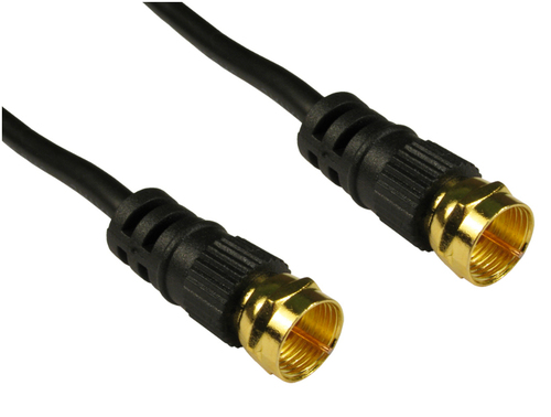 5MTR F CONNECTOR M-M 3C2V BLACK COAX – Cables Direct