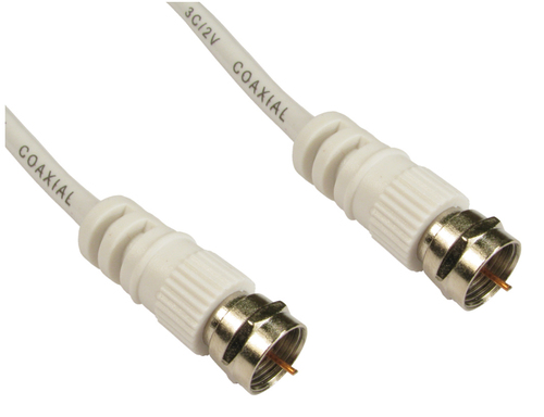 CDL 1.5m F Connectors - White – Cables Direct