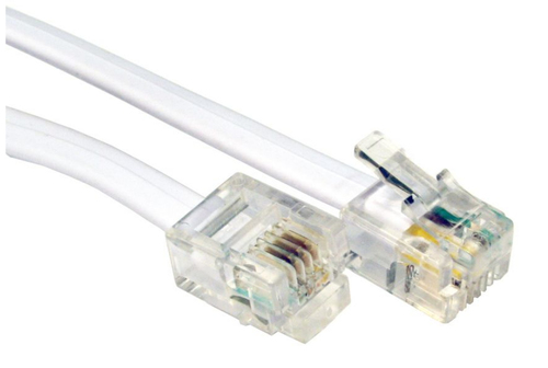 3M RJ11 TO RJ11 WHITE MODEM CABLE – Cables Direct