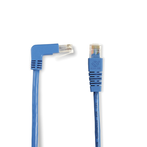 CAT6 90 DWN TO STR PATCH CABLE BLUE 3' – Black Box