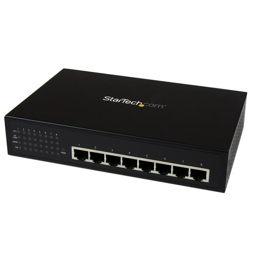 8 Port Unmanaged Industrial Gigabit Power over Ethernet Switch - 802.3af/at PoE+ Switch - Wall Mount – StarTech.com