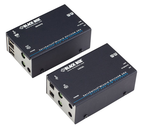 DVI-D; DUAL HEAD; USB KVM EXTENDER W/AUDIO; CATX 50M – Black Box