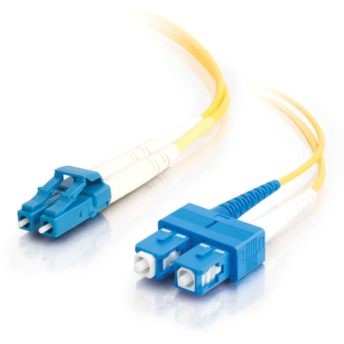 2m LC-SC 9/125 OS1 Duplex Singlemode PVC Fibre Optic Cable (LSZH) - Yellow9/125 micron cable for Gigabit Ethernet applications where protection from toxic and corrosive gases is critical – Legrand