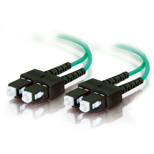 1m SC-SC 10Gb 50/125 OM3 Duplex Multimode PVC Fibre Optic Cable (LSZH) - AquaLSZH rated fibre optic cable designed for 10GBase-SR and 10GBase-LRM ports and equipment – Legrand
