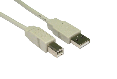 CDL 5MTR USB 2.0 A M - B M BEIGE – Cables Direct