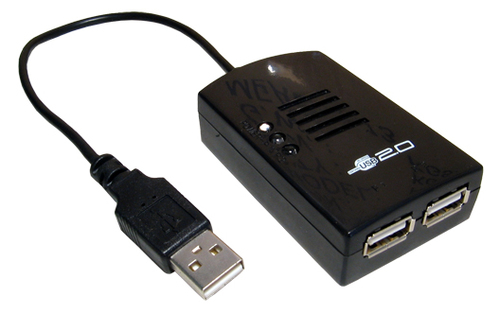 2P USB2 BUSPWR HUB BLK+SHORT CBL – Cables Direct