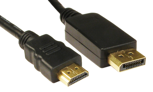 2M DISPLAY PORT M - HDMI M CABLE BLACK – Cables Direct