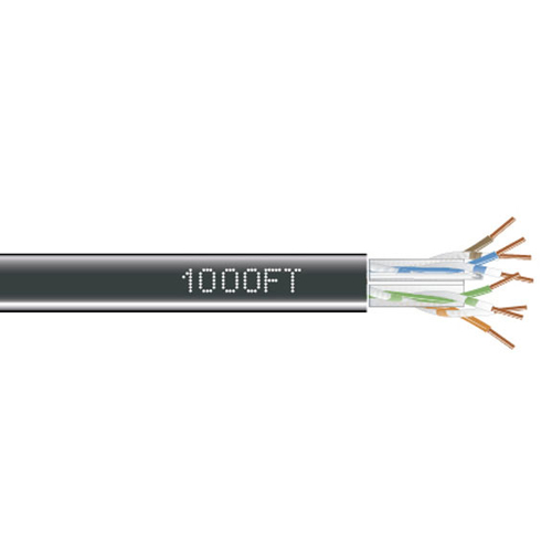 GIGATRUE 550 CAT6 BULK 1000FT; PVC; BLACK PLBOX – Black Box