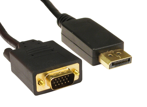 2M DISPLAY PORT M HD15 VGA BLACK – Cables Direct