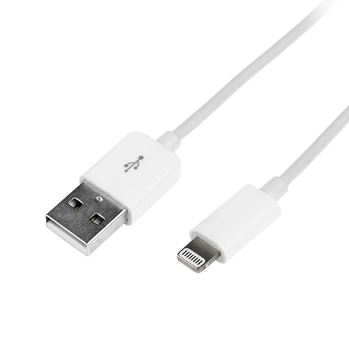 Lightning cable, Apple 8-pin/M to USB-A/M, MFI, white, 1 m – LogiLink