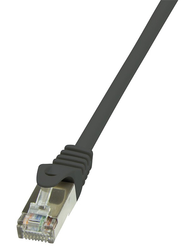 Patch Cable Cat.6 F/UTP 5,00m black, EconLine – LogiLink