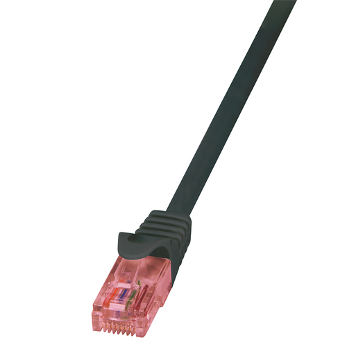 Patch Cable Cat.6 U/UTP BC black, 1,00m PrimeLine – LogiLink
