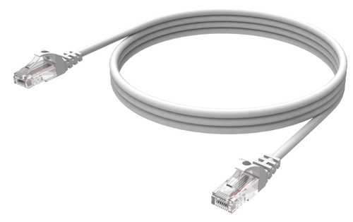 VISION Professional installation-grade Ethernet Network cable - LIFETIME WARRANTY - RJ-45 (M) to RJ-45 (M) - UTP - CAT 6 - 250 MHz - 24 AWG - booted - 50 cm - white – Vision
