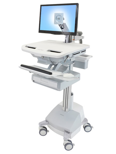 STYLEVIEW CART WITH LCD ARM SLA POWERED1 DRAWERIRLHKGMYS – Ergotron