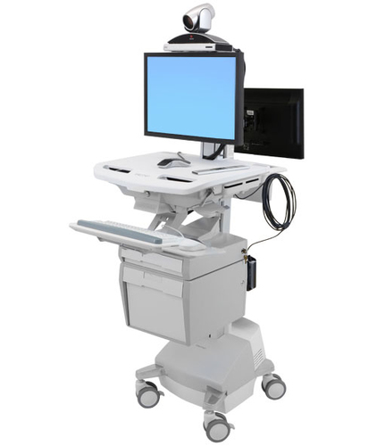 CART WITH BACK-TO-BACK MONITOR SLA – Ergotron