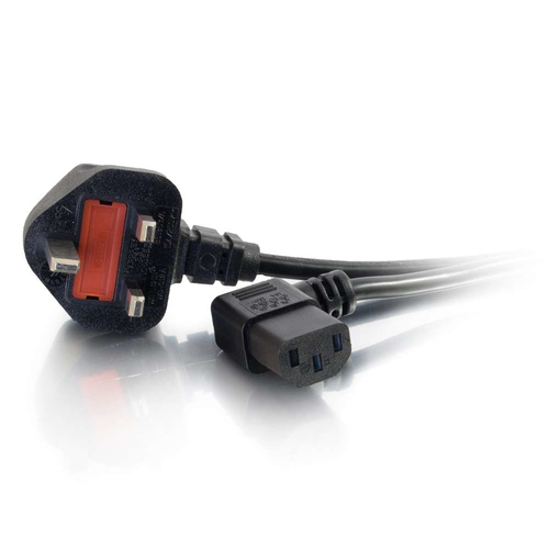 5m 18 AWG UK 90deg Power Cord (IEC320C13R to BS 1363)Great for confined areas- use this angled power cord for your desktop PC- monitor- printer- scanner- etc. – Legrand