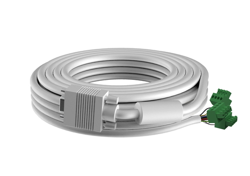 VISION Techconnect Modular AV Faceplate - LIFETIME WARRANTY - installation-grade VGA cable - Phoenix (M) to VGA (M) - 28 AWG - outer diameter 8 mm - 5 m - white – Vision