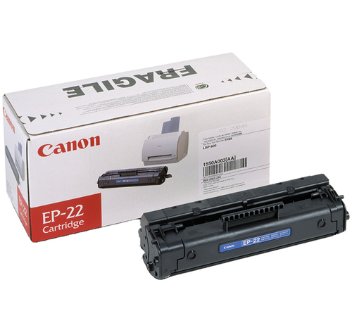 Canon EP-22 - 1550A003 - 1 x Black - Toner Cartridge - For Laser Shot LBP1120, LBP1110,1110 Premium,1110SE,1120,250,350,5585,800,810 – Canon