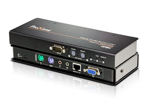 PS-2 KVM Extender, Audio, RS232, VGA gain control, 300m, Deskew and OSD – ATEN