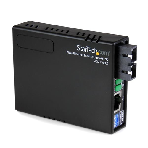StarTech.com 10/100 multi-mode Glasvezel Ethernet Converter SC 2 km - Glasvezel mediaconverter - 100Mb LAN - 10Base-T, 100Base-FX, 100Base-TX - RJ-45 / SC multimodus - maximaal 2 km - 1310 nm – StarTech.com