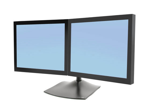 DS100 DUAL MONITOR DESK STAND (2XLCD HORIZONTAL) BLACK – Ergotron