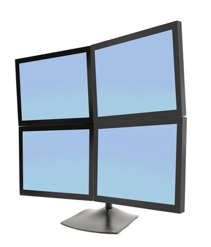 DS100 QUAD MONITOR DESK STAND (2X2) BLACK – Ergotron